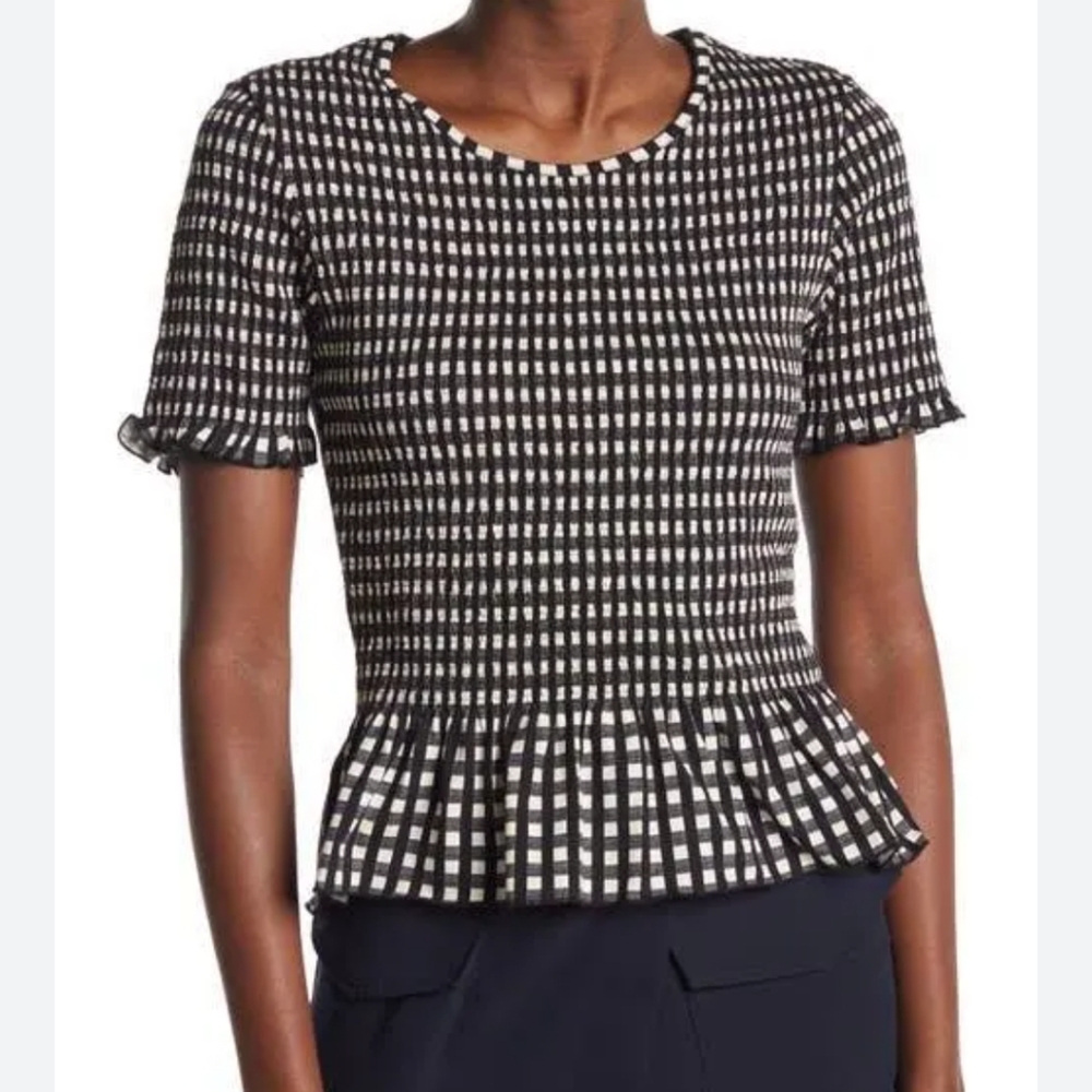 Scotch & Soda | Smocked Checked T Shirt - Picture 4 of 8